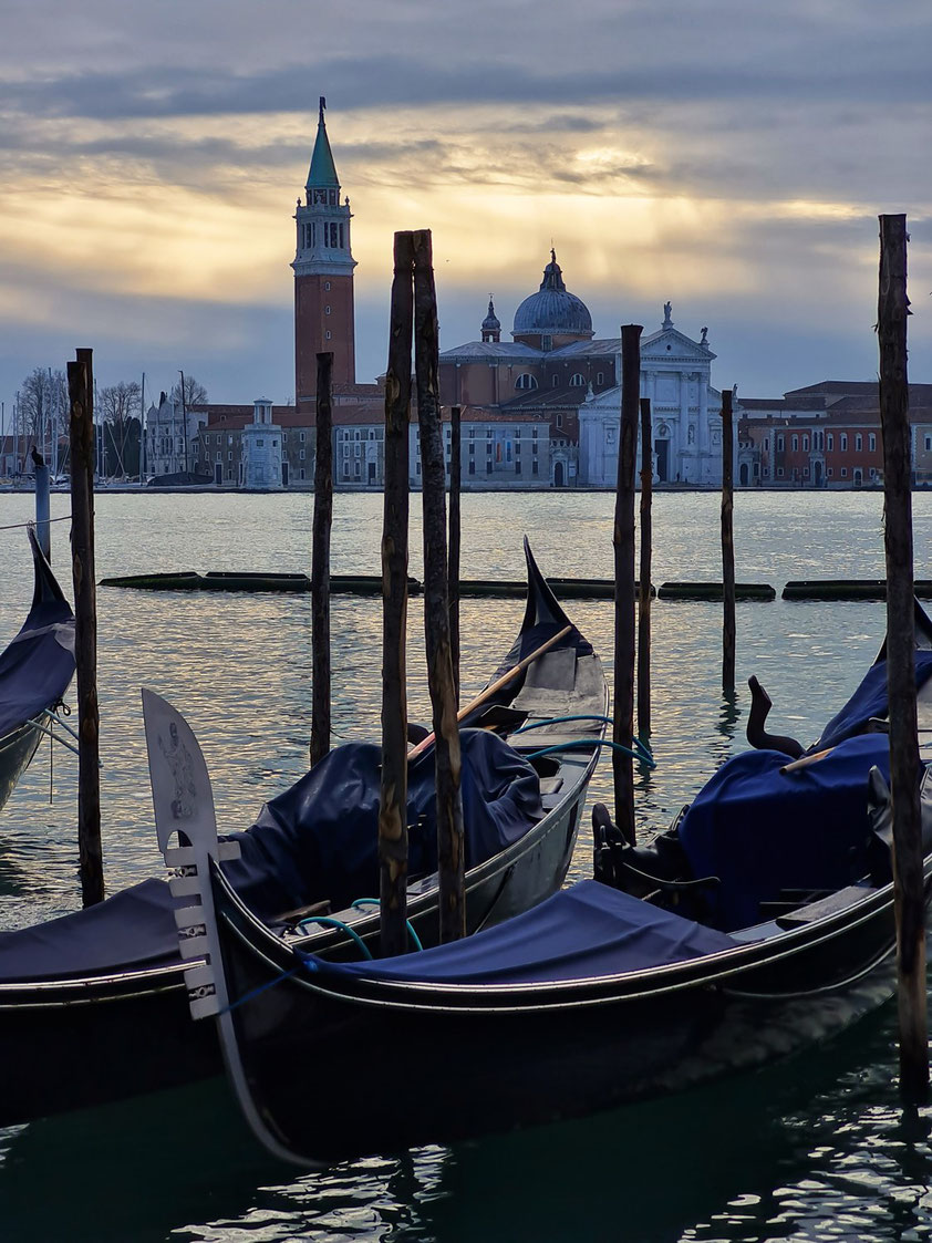 Blick von der Gondola Service Station (Riva degli Schiavoni) zur Kirche San Giorgio Maggiore