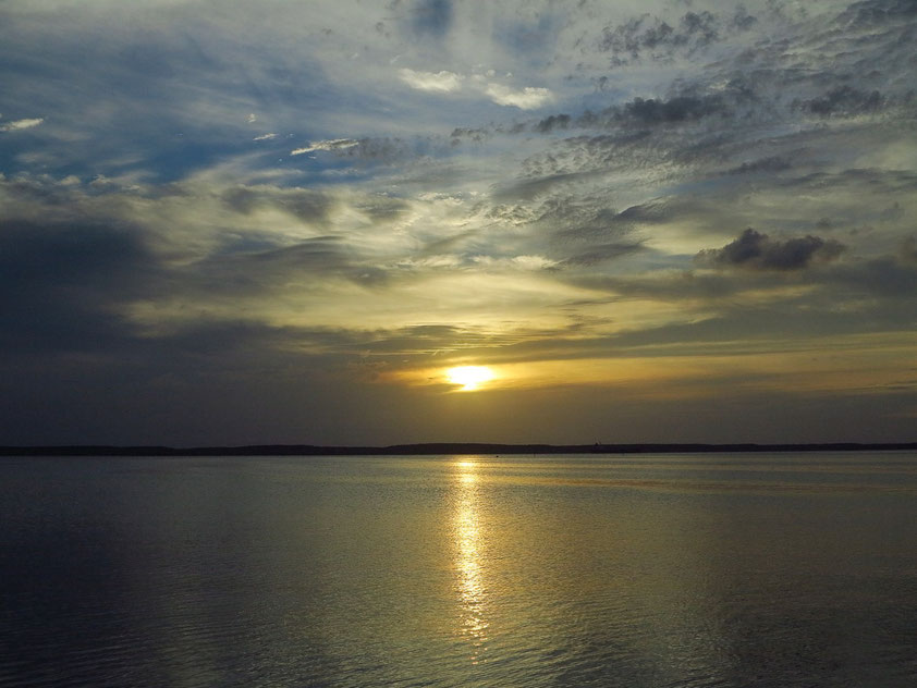 Abendstimmung in Cienfuegos. Blick auf die Bahía de Jagua