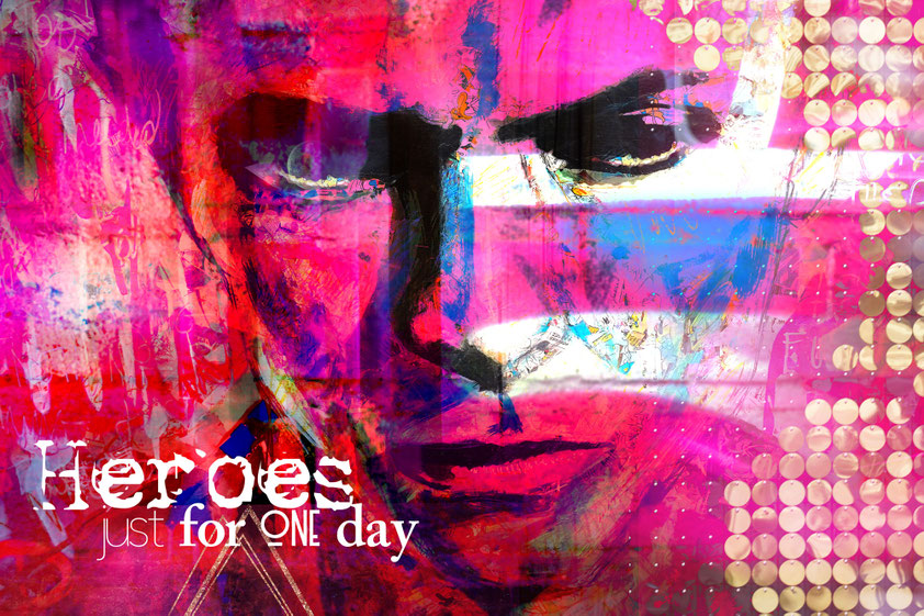 HEROES - David Bowie Digitale Collage