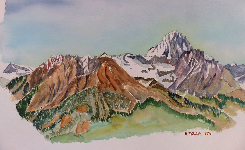 Foto: Hanstribolet.jimdo.com, Bergmaler, peintures / aquarelles de montagne, mountain painting