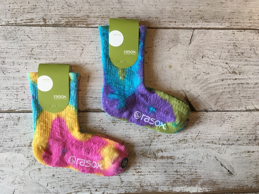 rasox(ラソックス) TK Tie-Dye Crew Socks 各¥1,300(+TAX)