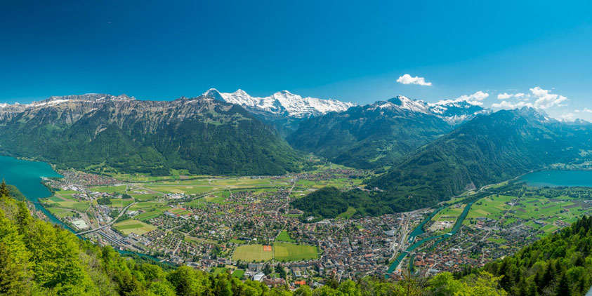 Interlaken Switzerland Eiger Mönch Jungfrau mountain view