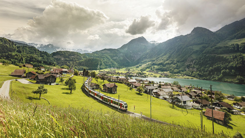 Scenic Swiss travel by train