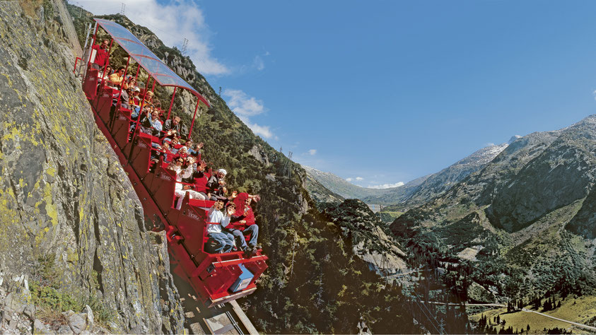 Gelmerbahn Switzerland steep alpine rollercoaster