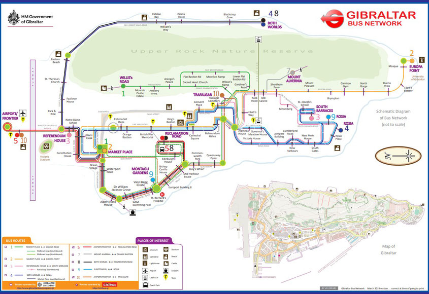 Routenplan - Quelle: http://www.gibraltarbuscompany.gi/site/images/GibBusNetworkMap.pdf