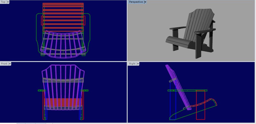 An extra wide Adirondack chair design.