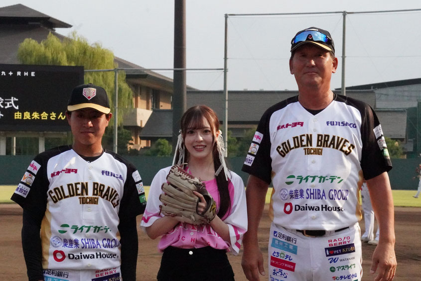 バッターを務めた横尾潤選⼿・ ⼭下徳⼈監督
