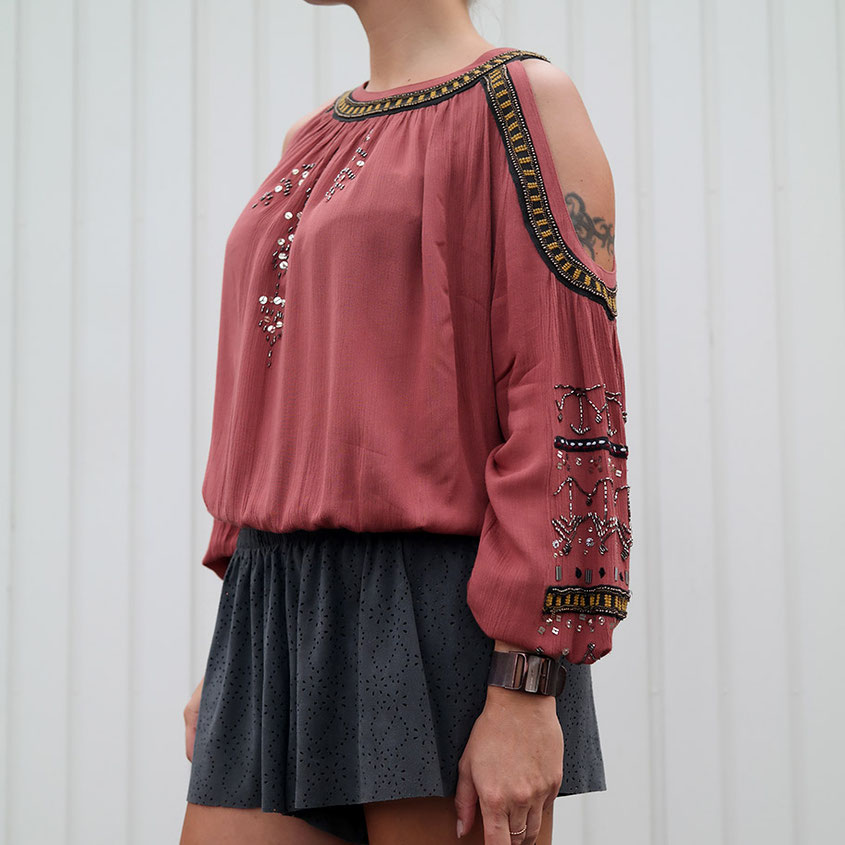 Herbst Look aus Lasercut Shorts & Free People Tunika | hot-port.de | 30+ Lifestyle & Fashion Blog