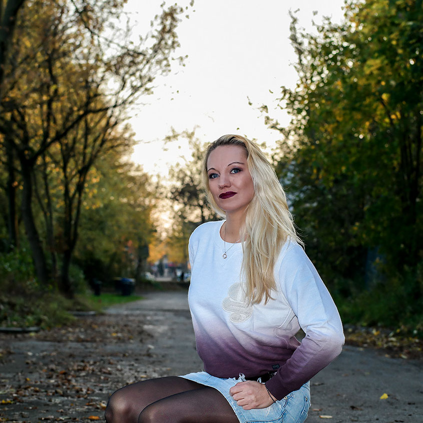Outfit Ombre Herbstlook mit dem G-Star Preston Dip Dye | Sweatshirt im Ombre Look zum Jeans Mini von Take Two | hot-port.de | Lifestyle & Fashion Blog