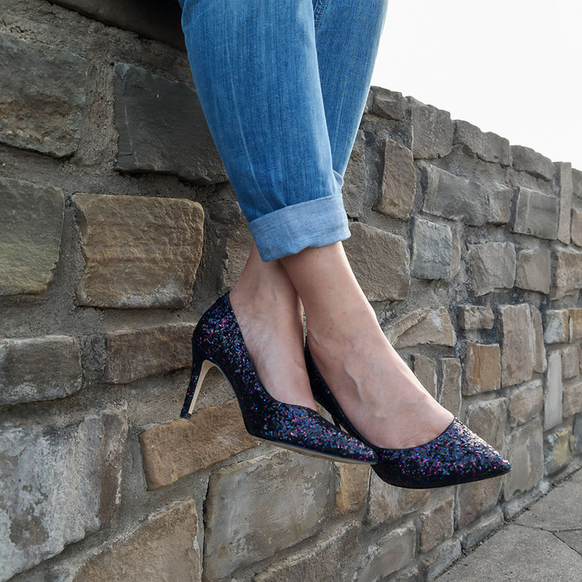 Outfit American Girl | Glitter Pumps von Guess | hot-port.de | 30+ Style Blog