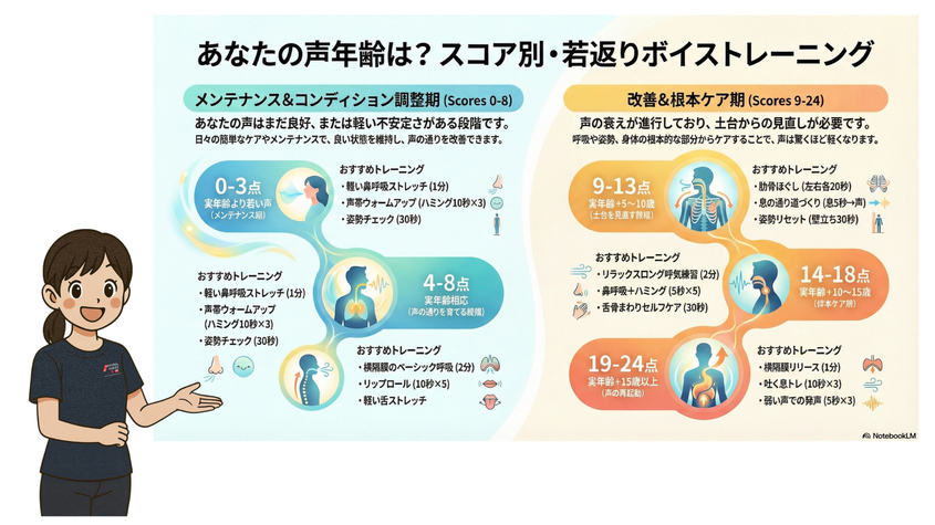 声の若返り　声年齢