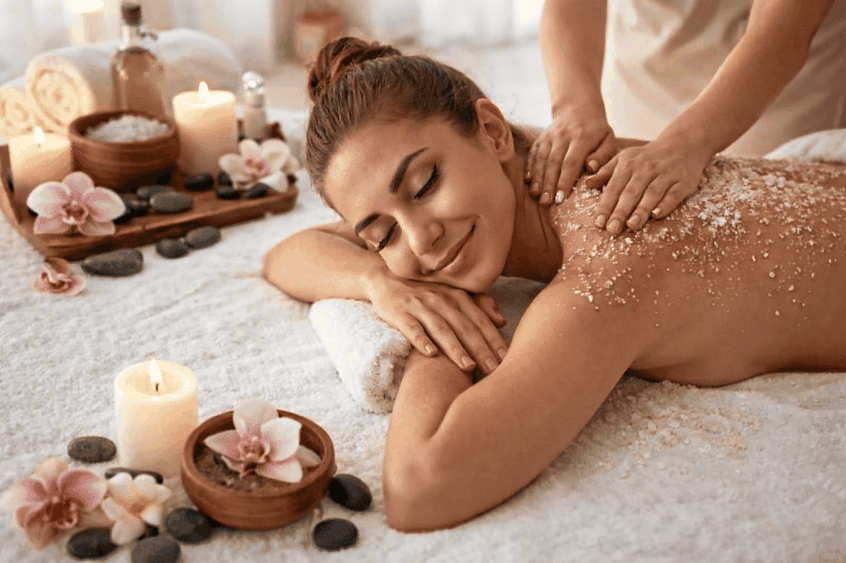 Körper Peeling mit Meersalz