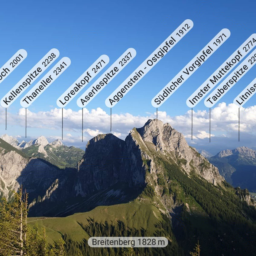 Der Grat von der Hochplatte zum Fensterl und weiter zur Krähe