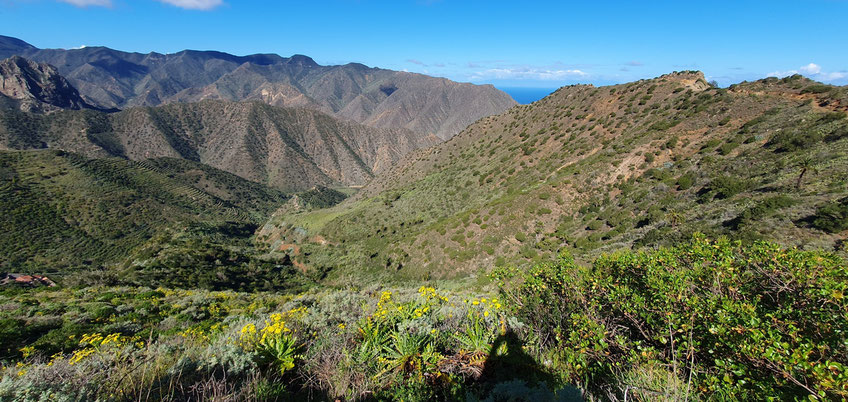 Berglandschaft zwischen Agulo und Vallehermoso