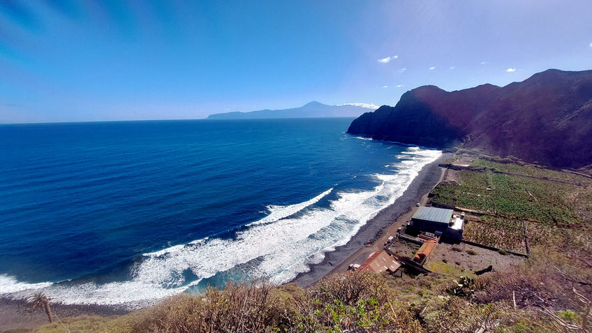 Blick von La Gomera nach Teneriffa und den Teide