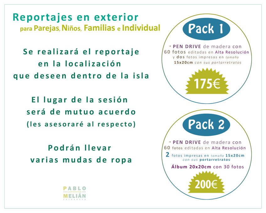 PRECIOS ESTUDIO FOTOGRÁFICO EN TENERIFE