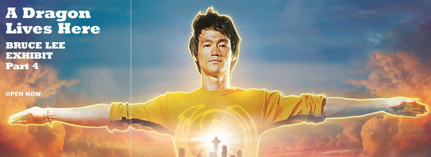 Auf dem Bild ist das Titelbild des vierten Teils der Bruce Lee-Ausstellungsreihe zu sehen.