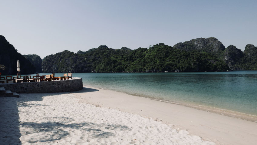 Strandterrasse des Restaurants