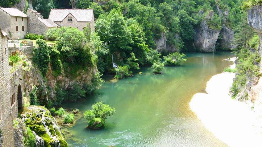 Urlaubsziel Gorges du Tarn, Tarnschlucht, in Frankreich. Camping und wandern.