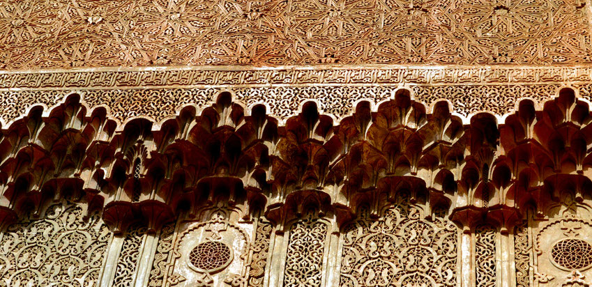 Médersa Ben Youssef- wieviele Menschen wohl am Schnitzen der Wände beteiligt waren?
