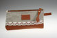 Pochette cuir et lin