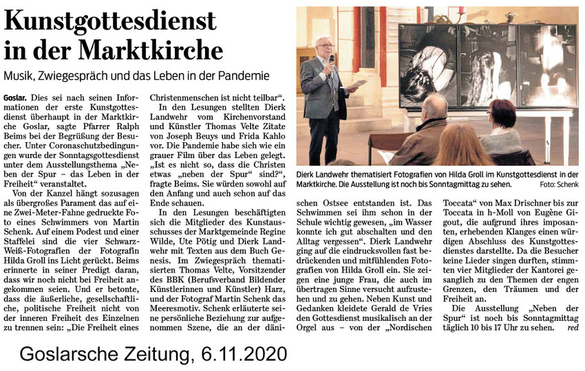 Goslarsche Zeitung, BBK-Harz, Marktkirche, Kunstgottesdienst