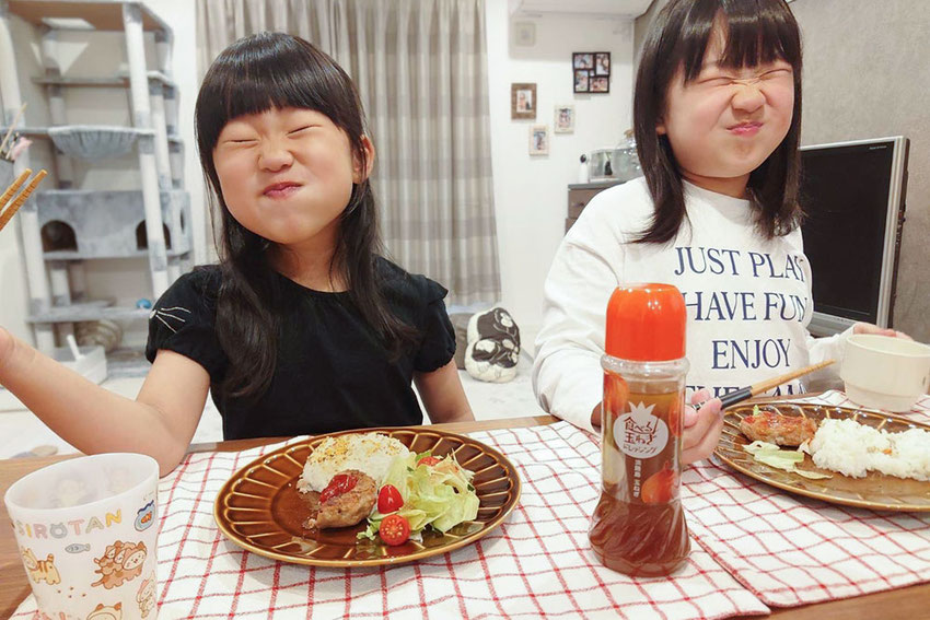 姉妹で仲良く野菜を食べられるようになったのは、食べる玉ねぎドレッシングを使いだしてから