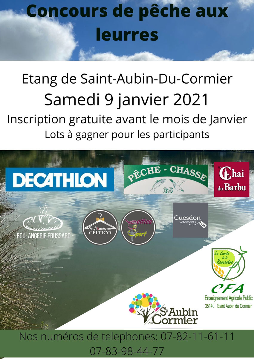 Affiche invitant à participer au concours de pêche initialement prévu