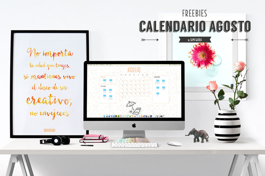 Freebies de calendario: Agosto by Sami Garra