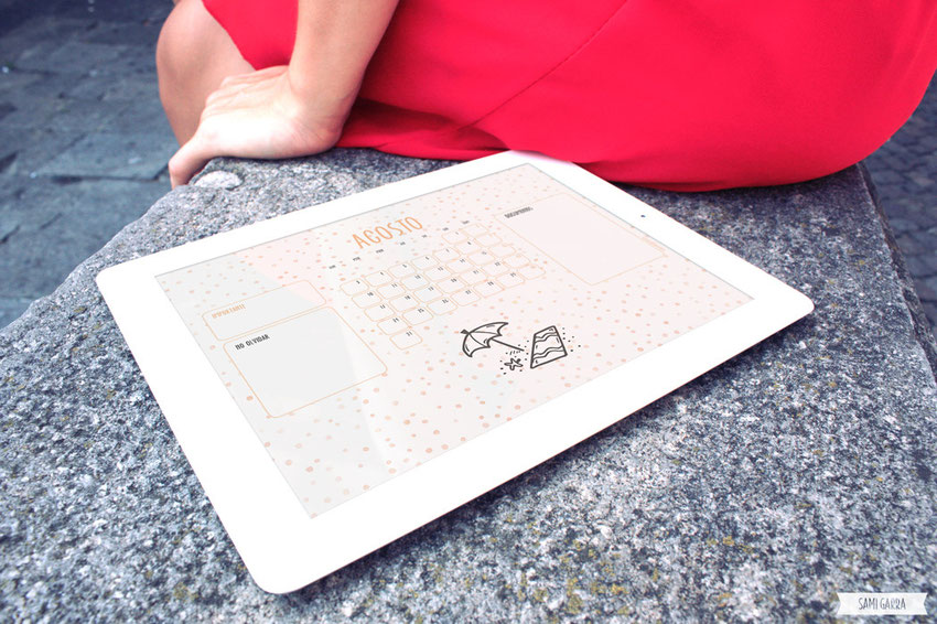 Freebies de calendario: Agosto by Sami Garra