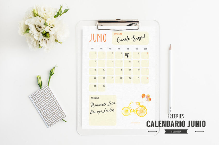 Descargable Calendarios Junio by Sami Garra