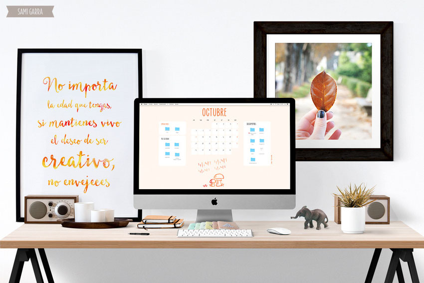 Freebies de calendario: octubre by Sami Garra