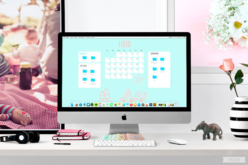 Freebies: calendario julio by Sami Garra