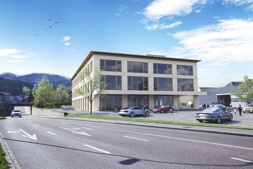 Neubau Gewerbehaus 9430 St.Margrethen, Auftraggeber: Frickbau AG, Schaan