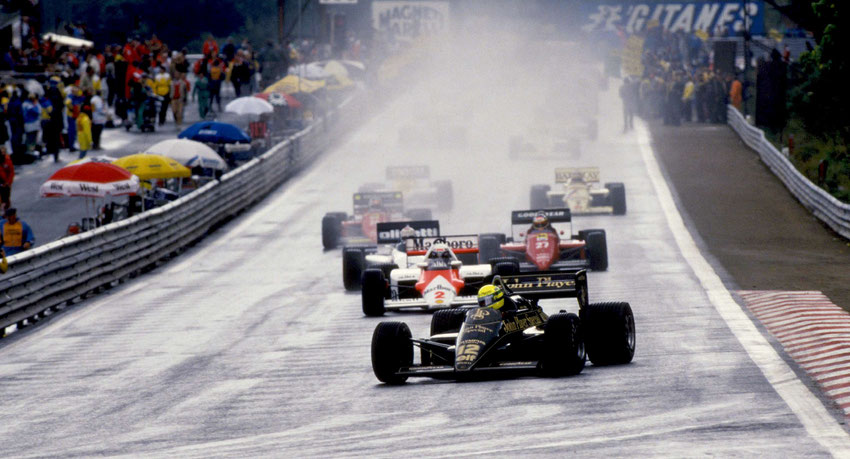 Ayrton Senna vinse la gara svolta a settembre a Spa 