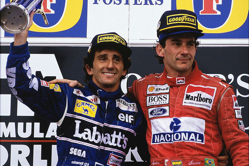 Alain Prost ed Ayrton Senna in Australia nel 1993