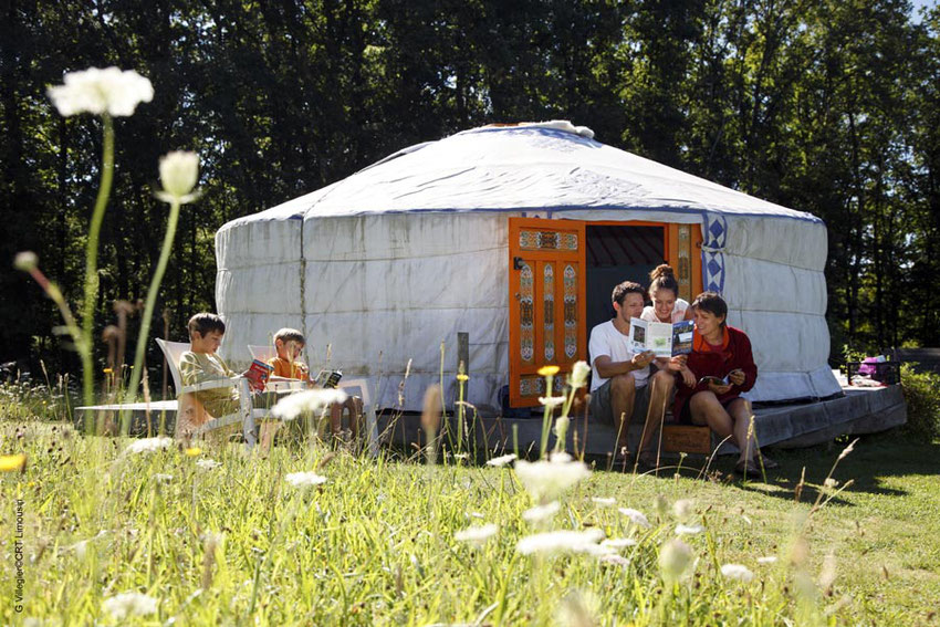 vacation in a yurt in france