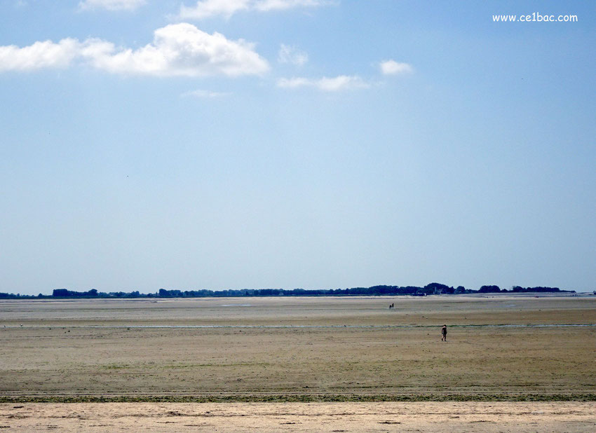 La plage du Crotoy, en face c'est Le Hourdel