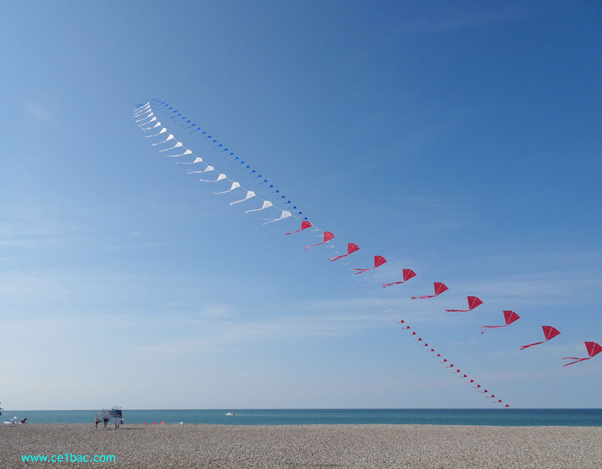 Illusion d'optique : les cerfs-volants traversent la Manche