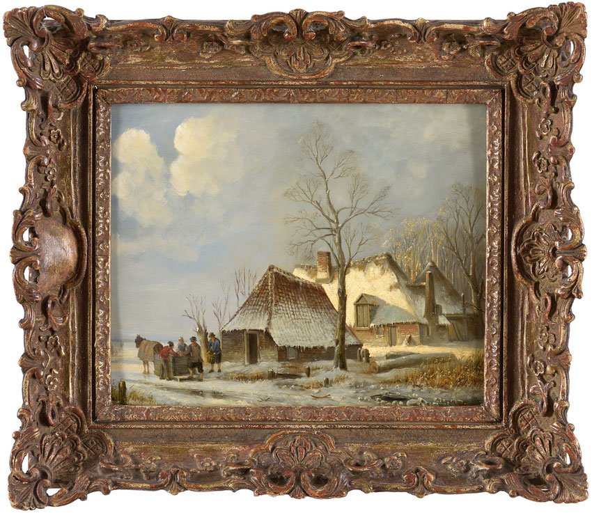te_koop_aangeboden_een_wintergezicht_van_de_nederlandse_kunstschilder_nicolaas_johannes_roosenboom_1805-1880_hollandse_romantiek_19de_-eeuw
