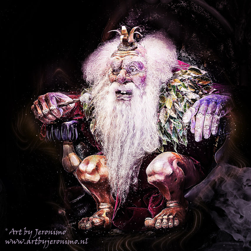 Het door mij verkochte kunstwerk van de trollenkoning (bekend van de Efteling)
