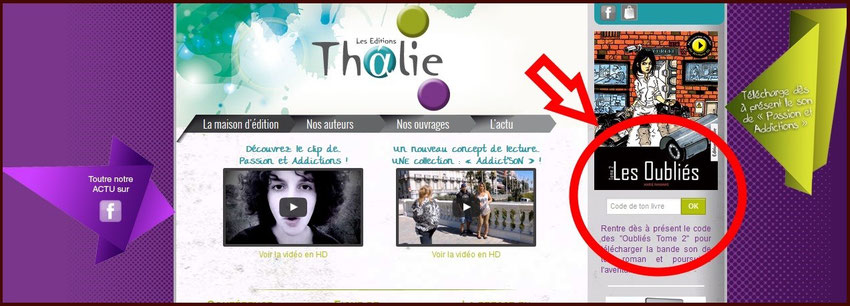 page acceuil site internet éditions thalie - blog marie fananas écrivain