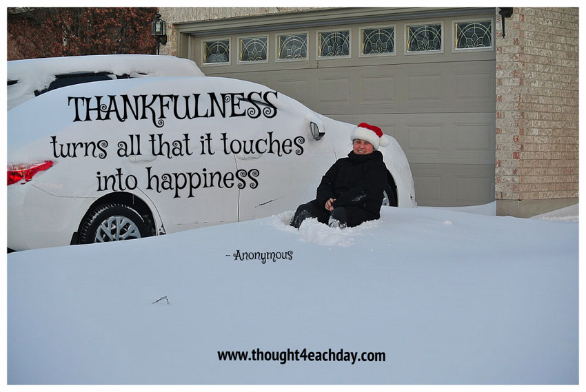 Thankfulness turns all that it touches into happiness.