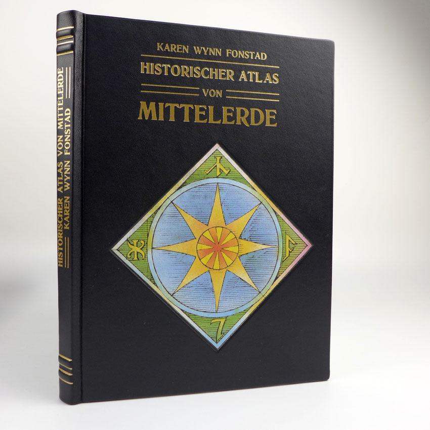 Historischer Atlas von Mittelerde, J.R.R. Tolkien, Buch mit schwarzem Ledereinband