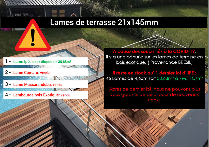 Commandez vos lames de terrasse et bénéficiez d'un prix imbattable