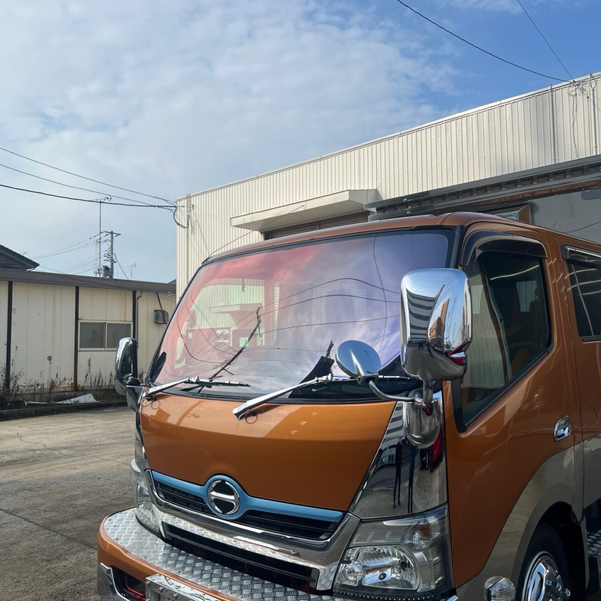 日野 デュトロ　ゴーストフィルム施工　グロウローズゴースト　新潟　施工後