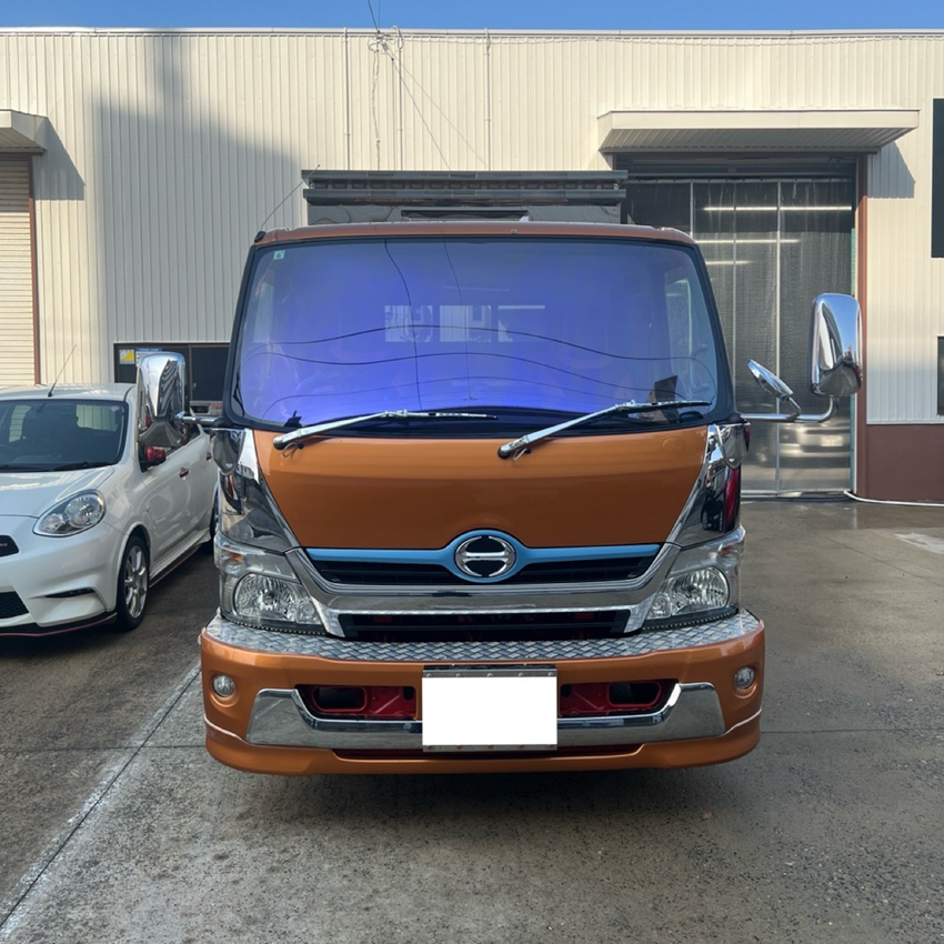 日野 デュトロ　ゴーストフィルム施工　グロウローズゴースト　新潟　施工例