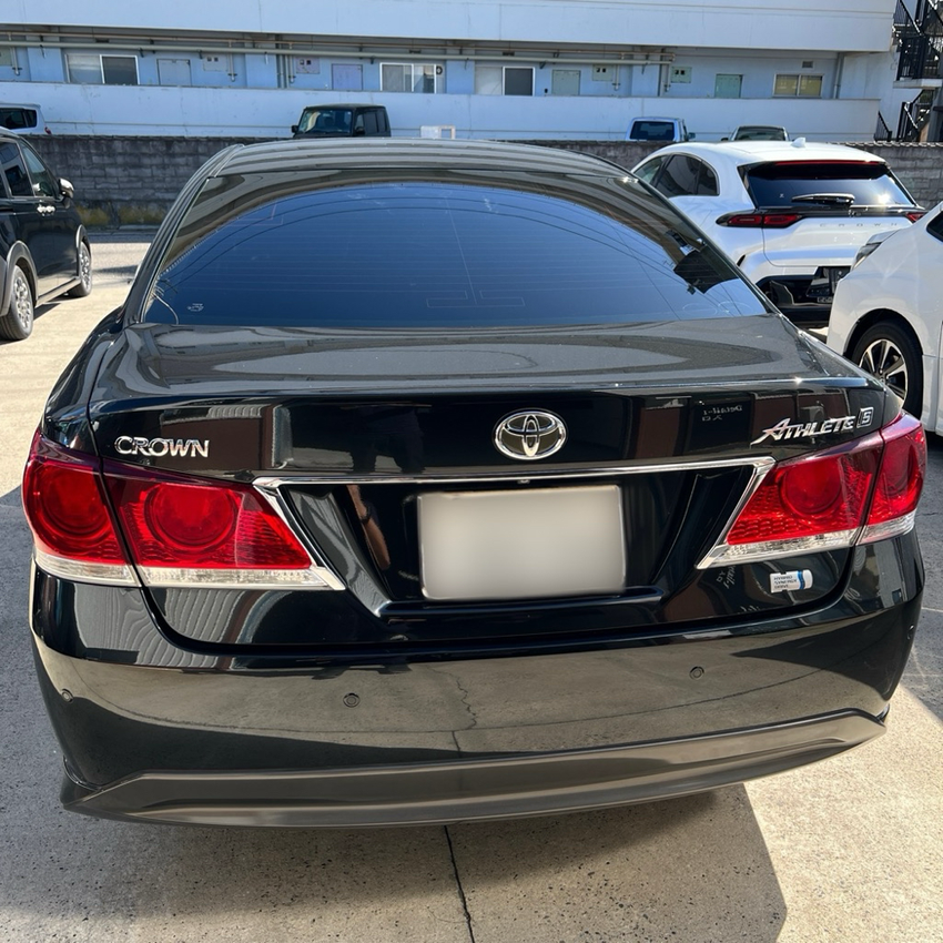 トヨタ　クラウン　カーフィルム施工　遮熱フィルム　リアガラス　施工後