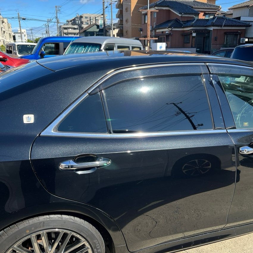 トヨタ　クラウン　カーフィルム施工　遮熱フィルム　リアサイド　施工後