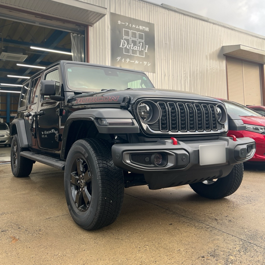 Jeep　ラングラー　プロテクションフィルム施工　スモークタイプ　新潟市　フォグランプ
